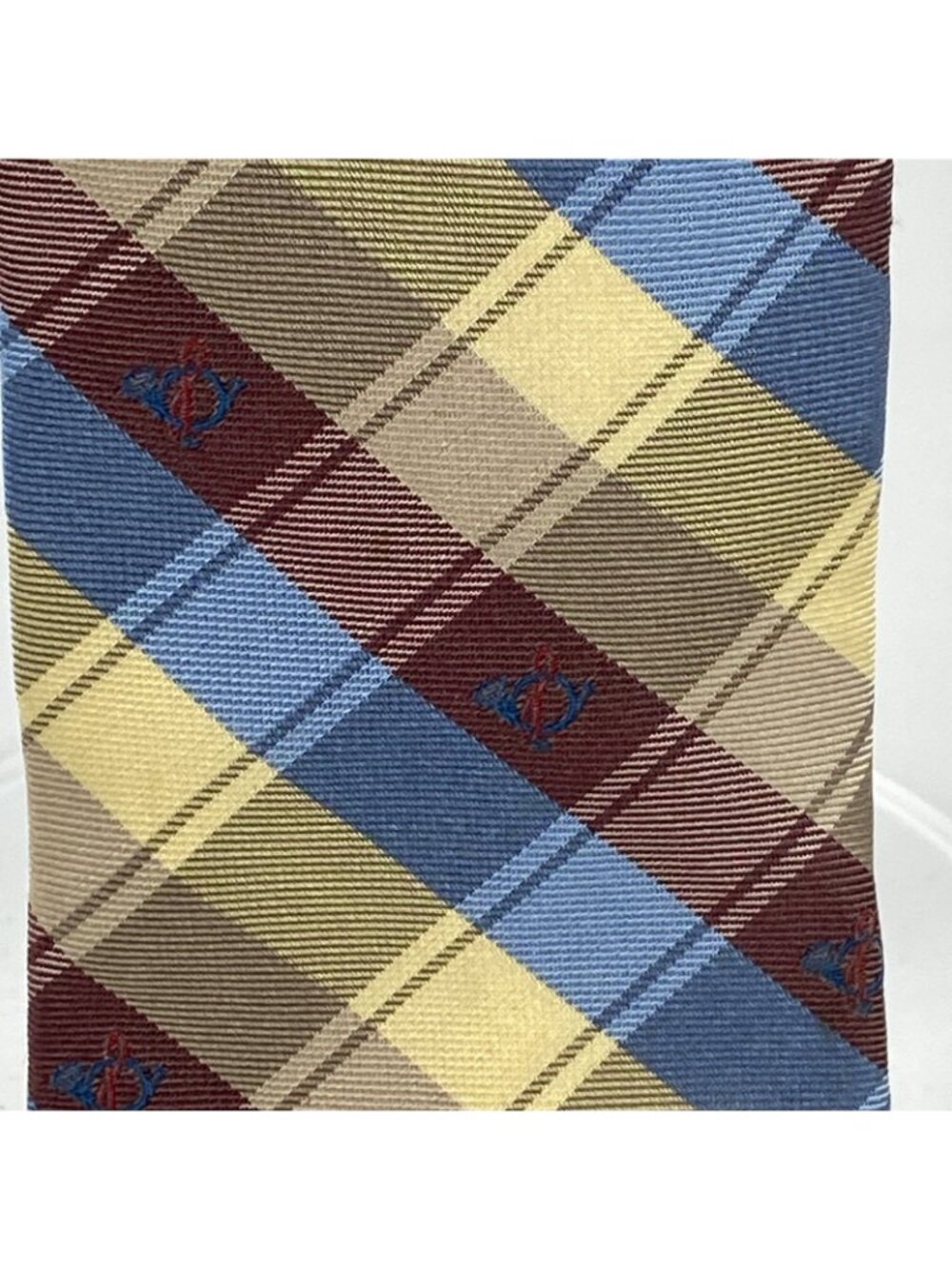Vintage Westbury Collection Mens 100% Silk Tie Blue Red Gold Brown 55” USA Made - Picture 3 of 7